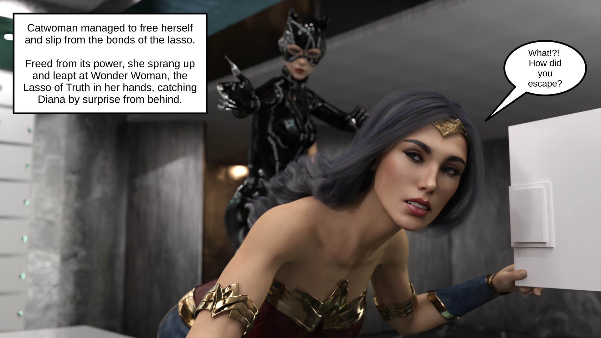 Catwoman and Wonder Woman Swap - English (split ending) - 12