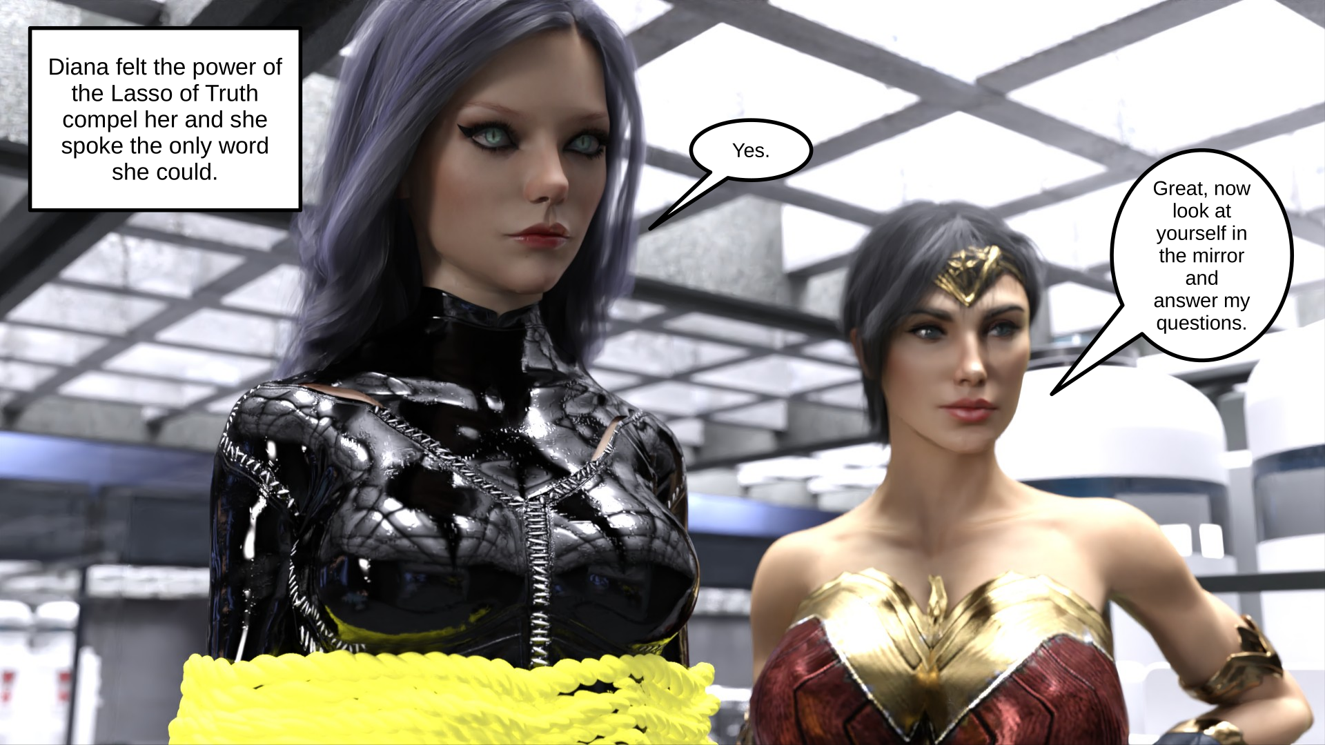 Catwoman and Wonder Woman Swap - English (split ending) - 47