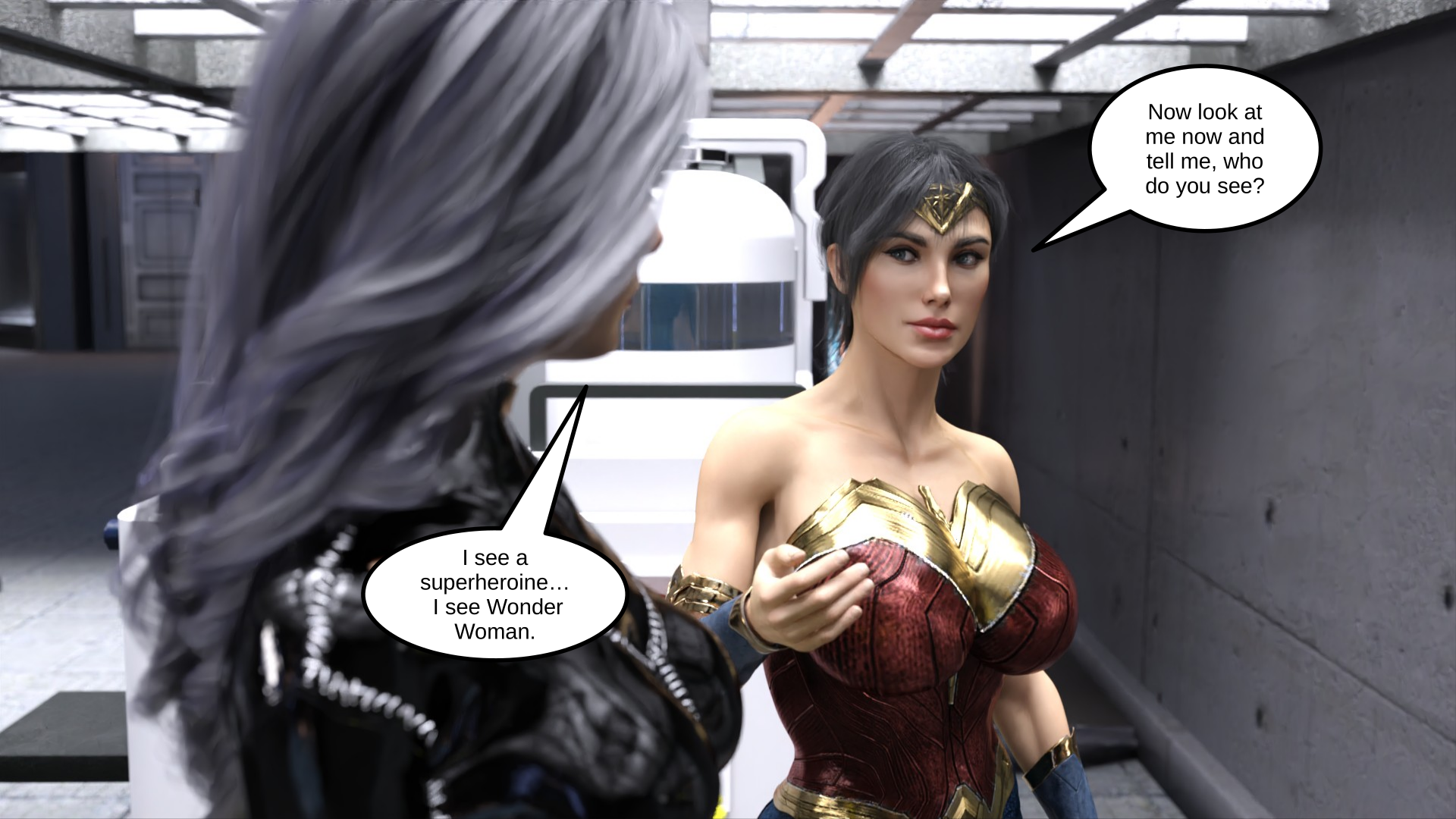 Catwoman and Wonder Woman Swap - English (split ending) - 55