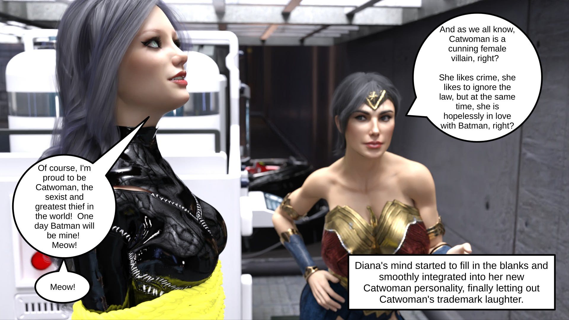 Catwoman and Wonder Woman Swap - English (split ending) - 57