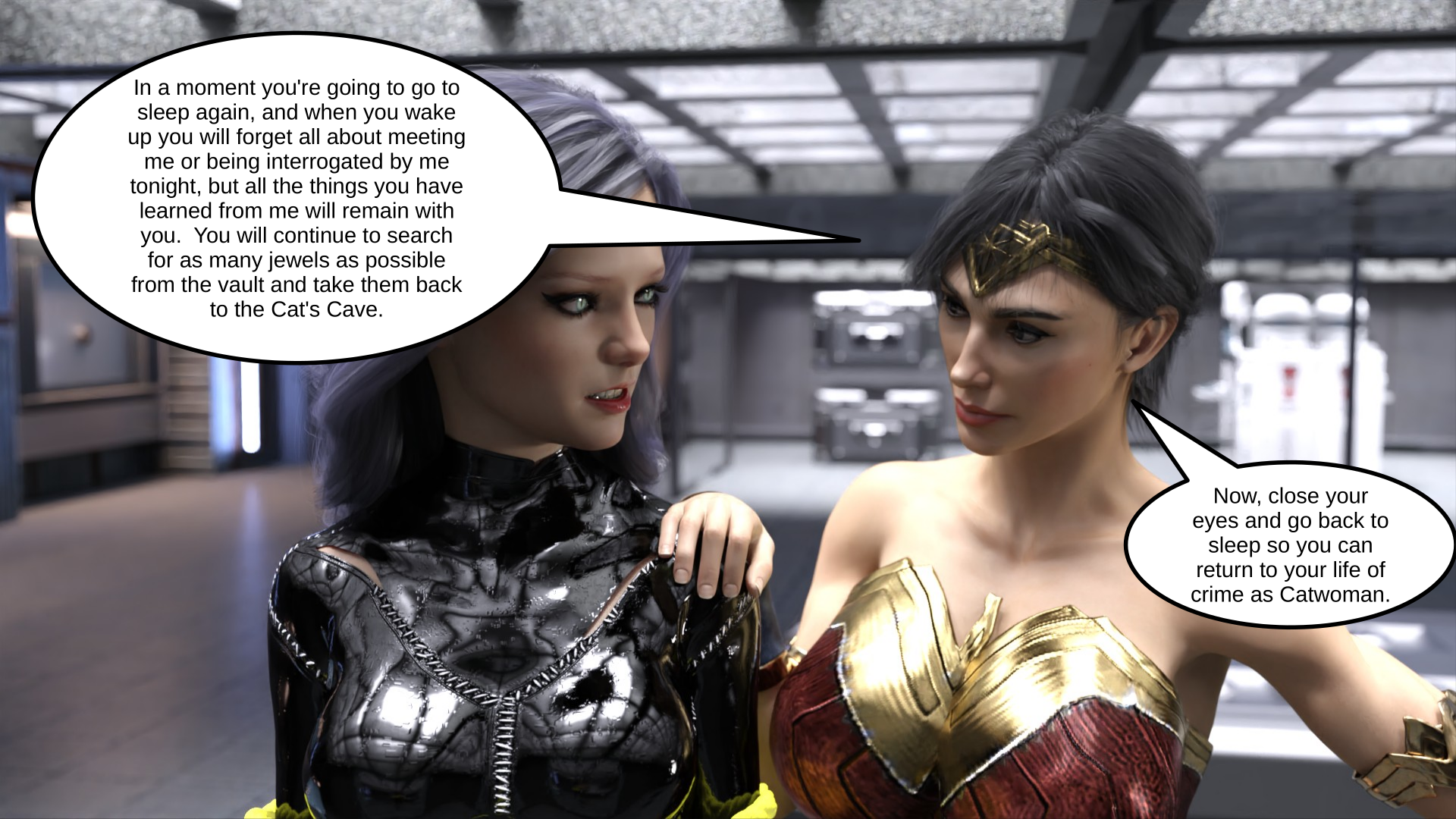 Catwoman and Wonder Woman Swap - English (split ending) - 61